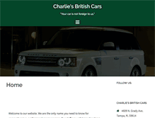 Tablet Screenshot of charliesbritishcars.com